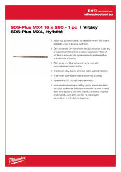MILWAUKEE SDS-Plus MX4 drill bits 4932352819 A4 PDF