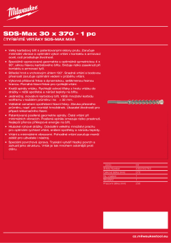 MILWAUKEE SDS-Max Drills - 4 cut 4932352783 A4 PDF