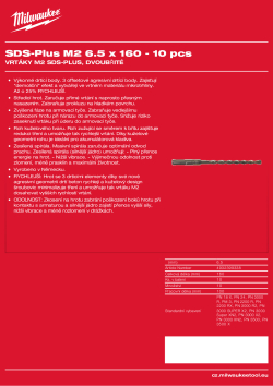 MILWAUKEE SDS-Plus M2 Drill bits 4932399338 A4 PDF