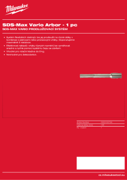 MILWAUKEE SDS-Max unašeč s vnitřním závitem. 4932430736 A4 PDF
