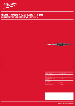 MILWAUKEE Unašeč korunek SDS-Plus 4932471694 A4 PDF