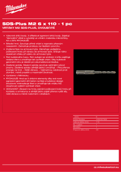 MILWAUKEE SDS-Plus M2 Drill bits 4932307068 A4 PDF