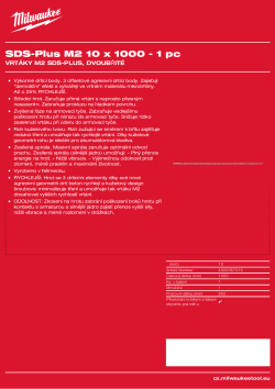 MILWAUKEE SDS-Plus M2 Drill bits 4932367015 A4 PDF