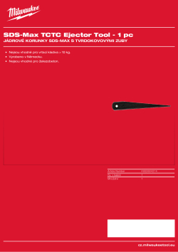 MILWAUKEE Vyrážecí klín 4932604214 A4 PDF