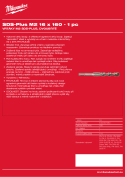 MILWAUKEE SDS-Plus M2 Drill bits 4932307080 A4 PDF