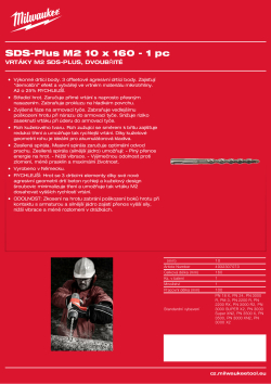 MILWAUKEE SDS-Plus M2 Drill bits 4932307073 A4 PDF