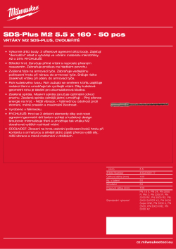 MILWAUKEE SDS-Plus M2 Drill bits 4932399177 A4 PDF