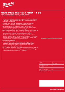MILWAUKEE SDS-Plus M2 Drill bits 4932307077 A4 PDF