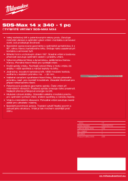 MILWAUKEE SDS-Max Drills - 4 cut 4932352752 A4 PDF