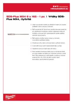 MILWAUKEE SDS-Plus MX4 drill bits 4932352012 A4 PDF