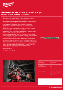 MILWAUKEE SDS-Plus MX4 drill bits 4932399333 A4 PDF
