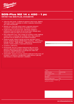 MILWAUKEE SDS-Plus M2 Drill bits 4932307088 A4 PDF