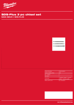 MILWAUKEE SDS-Plus sada špičáku a sekáčů 4932430001 A4 PDF