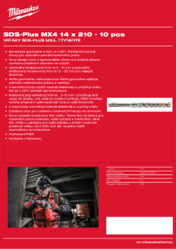MILWAUKEE SDS-Plus MX4 drill bits 4932471257 A4 PDF