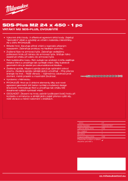 MILWAUKEE SDS-Plus M2 Drill bits 4932307087 A4 PDF