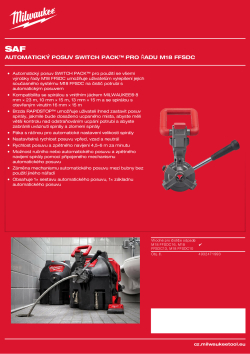 MILWAUKEE Automatický posuv SWITCH PACK™ pro řadu M18 FFSDC 4932471993 A4 PDF