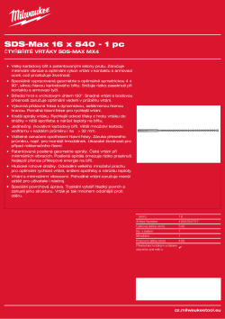 MILWAUKEE SDS-Max Drills - 4 cut 4932352757 A4 PDF