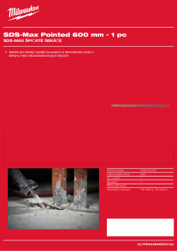 MILWAUKEE Špičák SDS-Max 4932343736 A4 PDF
