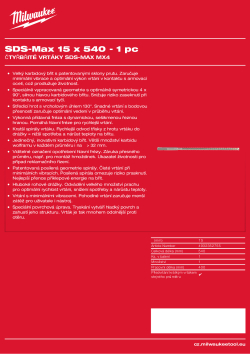 MILWAUKEE SDS-Max Drills - 4 cut 4932352755 A4 PDF