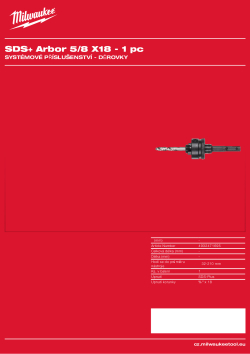 MILWAUKEE Unašeč korunek SDS-Plus 4932471695 A4 PDF