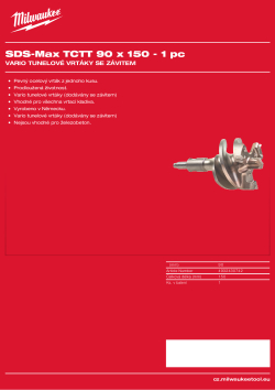 MILWAUKEE SDS-Max TCT Tunnel Drills 4932430742 A4 PDF