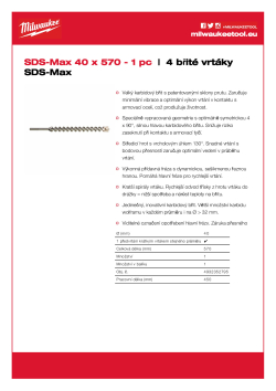MILWAUKEE SDS-Max Drills - 4 cut 4932352795 A4 PDF