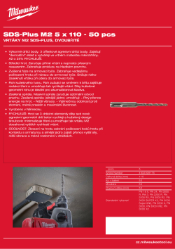 MILWAUKEE SDS-Plus M2 Drill bits 4932399176 A4 PDF