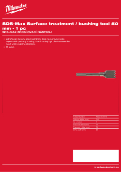 MILWAUKEE Nástroj na úpravu povrchu SDS-Max 4932352918 A4 PDF