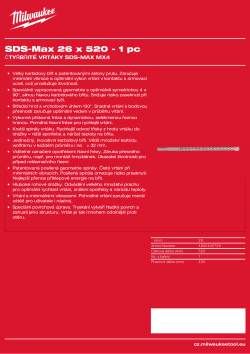 MILWAUKEE SDS-Max Drills - 4 cut 4932430728 A4 PDF