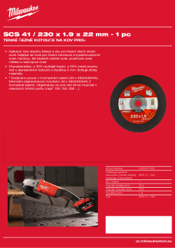 MILWAUKEE SCS 41 / 230 4932451490 A4 PDF