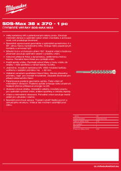 MILWAUKEE SDS-Max Drills - 4 cut 4932352792 A4 PDF