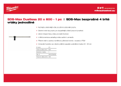 MILWAUKEE SDS-Max Dustless drill bits 4932459289 A4 PDF