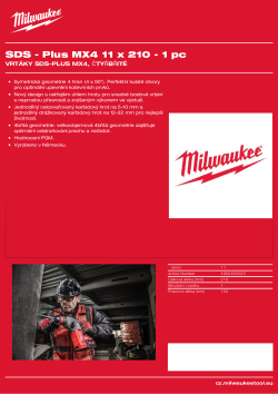MILWAUKEE SDS-Plus MX4 drill bits 4932492023 A4 PDF