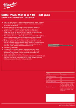 MILWAUKEE SDS-Plus M2 Drill bits 4932399178 A4 PDF