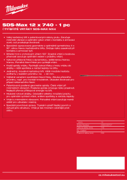 MILWAUKEE SDS-Max Drills - 4 cut 4932430727 A4 PDF