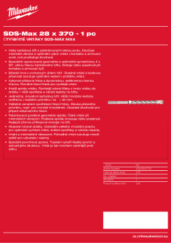 MILWAUKEE SDS-Max Drills - 4 cut 4932352778 A4 PDF
