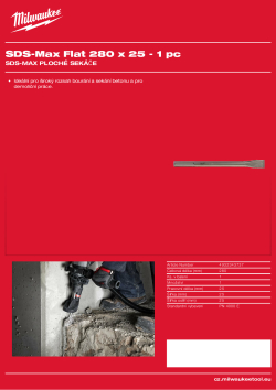 MILWAUKEE Plochý sekáč SDS-Max 4932343737 A4 PDF