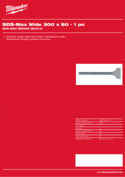 MILWAUKEE Široký sekáč SDS-Max 4932343744 A4 PDF