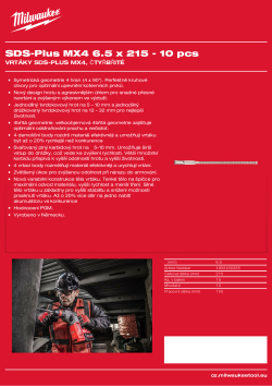MILWAUKEE SDS-Plus MX4 drill bits 4932430235 A4 PDF