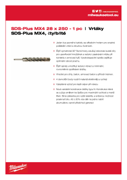 MILWAUKEE SDS-Plus MX4 drill bits 4932399334 A4 PDF