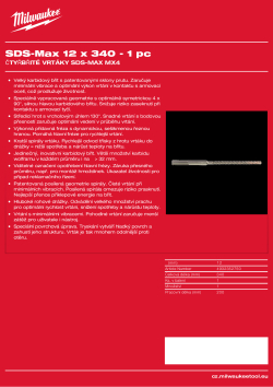 MILWAUKEE SDS-Max Drills - 4 cut 4932352750 A4 PDF
