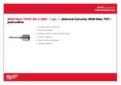 MILWAUKEE SDS-Max TCT Core Cutters - One Piece Design 4932399375 A4 PDF