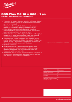 MILWAUKEE SDS-Plus M2 Drill bits 4932367069 A4 PDF