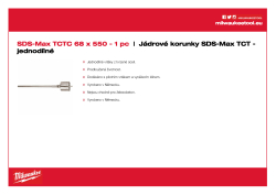MILWAUKEE SDS-Max TCT Core Cutters - One Piece Design 4932373885 A4 PDF
