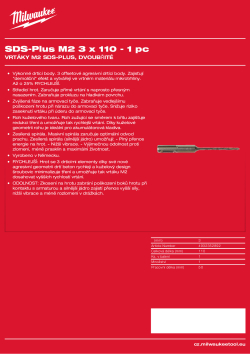 MILWAUKEE SDS-Plus M2 Drill bits 4932352892 A4 PDF