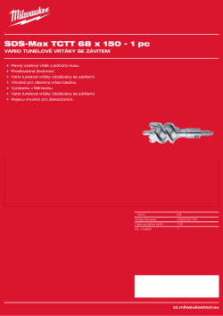 MILWAUKEE SDS-Max TCT Tunnel Drills 4932430746 A4 PDF