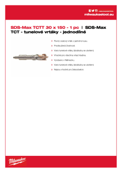MILWAUKEE Vario průrazový vrták se závitem 4932430739 A4 PDF