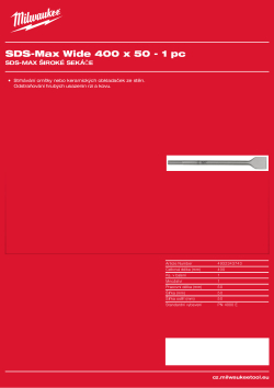 MILWAUKEE Široký sekáč SDS-Max 4932343743 A4 PDF