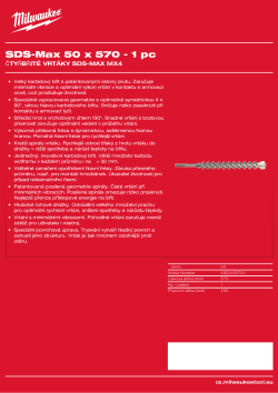 MILWAUKEE SDS-Max Drills - 4 cut 4932430731 A4 PDF