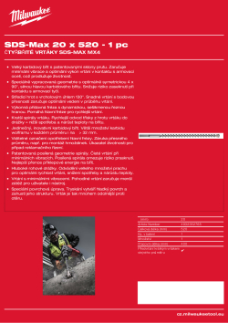 MILWAUKEE SDS-Max Drills - 4 cut 4932352765 A4 PDF